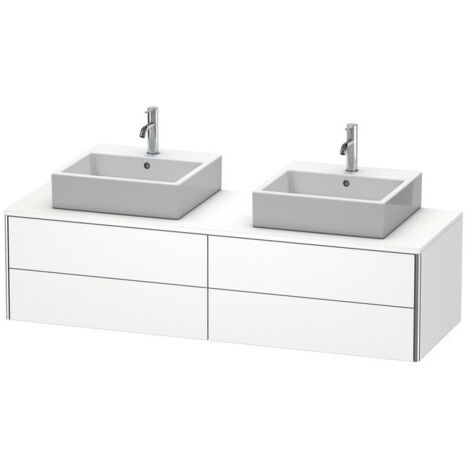 Meuble sous-vasque XSQUARE 400x1600x548mm pour 2 bassin blanc mat