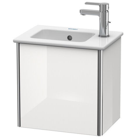 Meuble sous-vasque XSQUARE 400x410x289mm ouverture droite blanc brillant