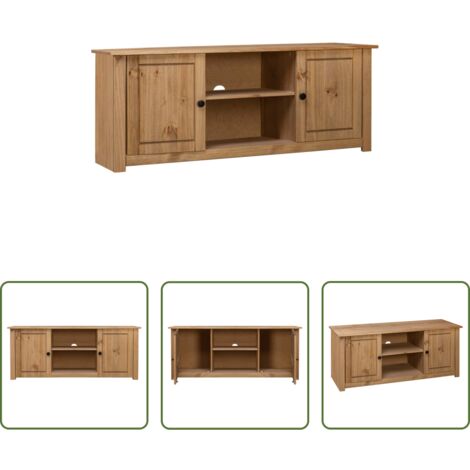 Meuble stéréo -  Meuble TV 120x40x50 cm Bois de pin massif Gamme Panama