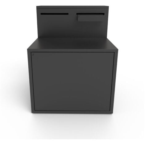 Meuble Support Plancha noir avec bar pour cuisine Forge Adour