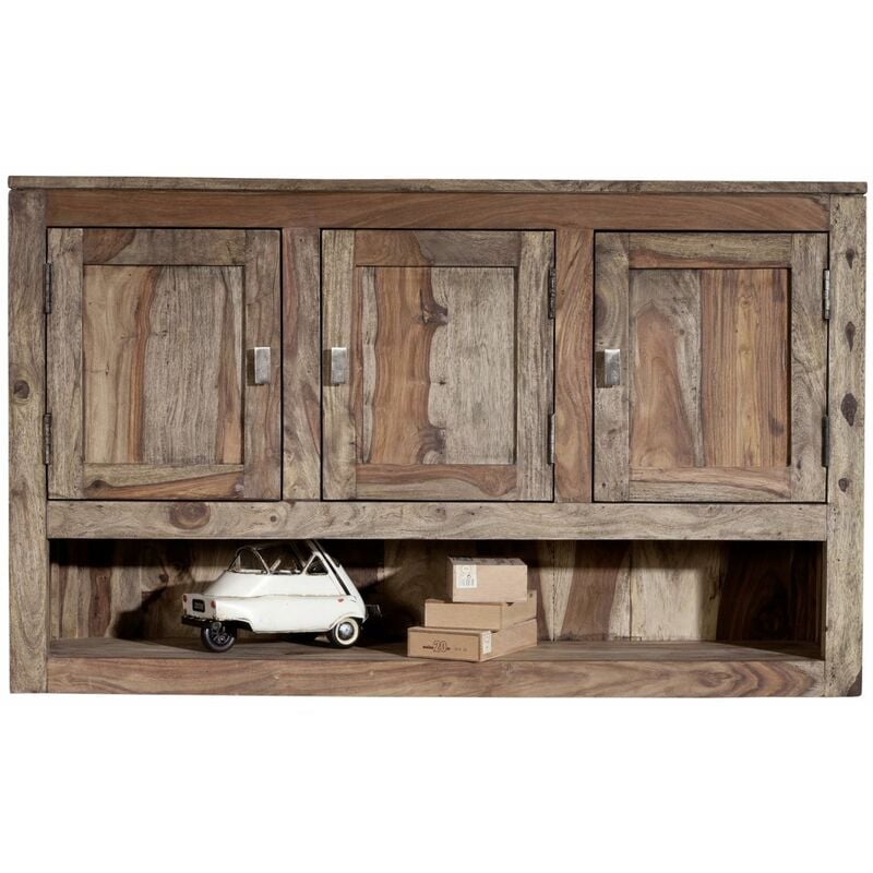 Massivmoebel24 - Meuble à suspendre 115x25 Palissandre huilé Gris taupe nature grey 0101