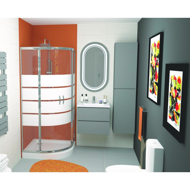 Ondee - Meuble à suspendre max - L60cm - Anthracite - Mat - Livré monté