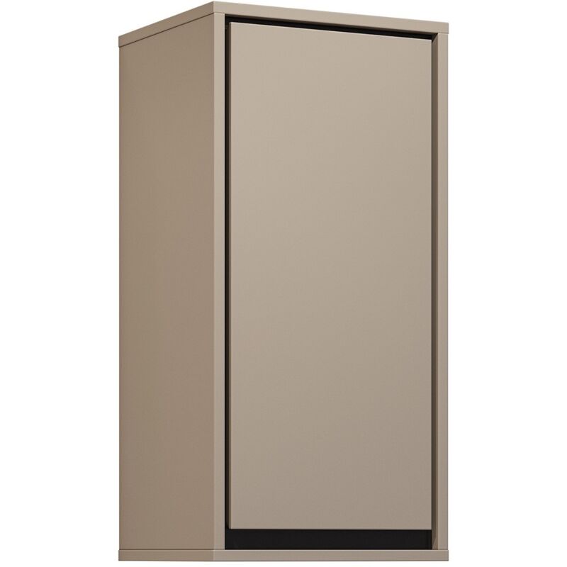 Meublorama - Meuble suspendu de salle de bain collection gobi coloris marron.