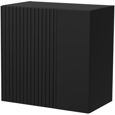 Meuble Suspendu Papizios, une Étagère, Modulable, 29,8x50h cm Gris Anthracite