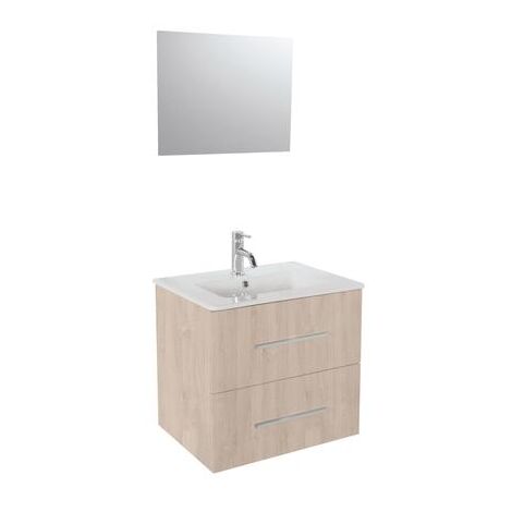 Meuble TANARO MELAMINE 60 CM BOIS + Miroir