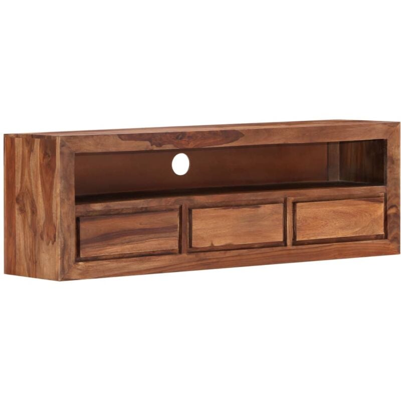 Meuble télé buffet tv télévision design pratique 120 cm bois de sesham solide