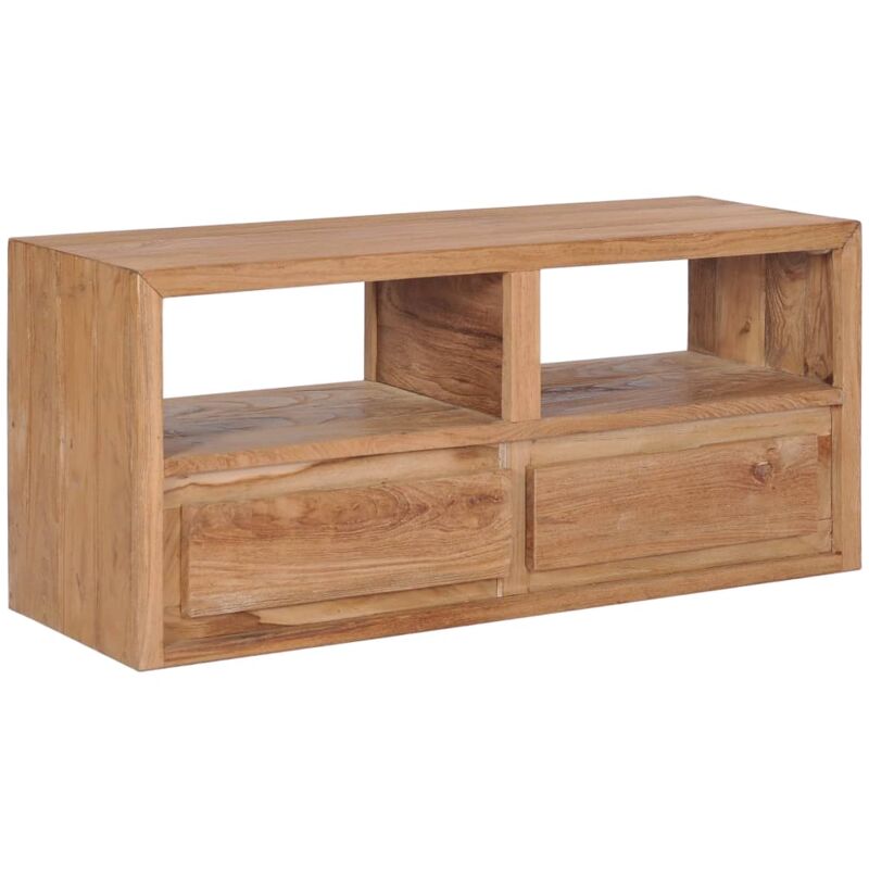 Meuble télé buffet tv télévision design pratique 90 cm bois de teck massif