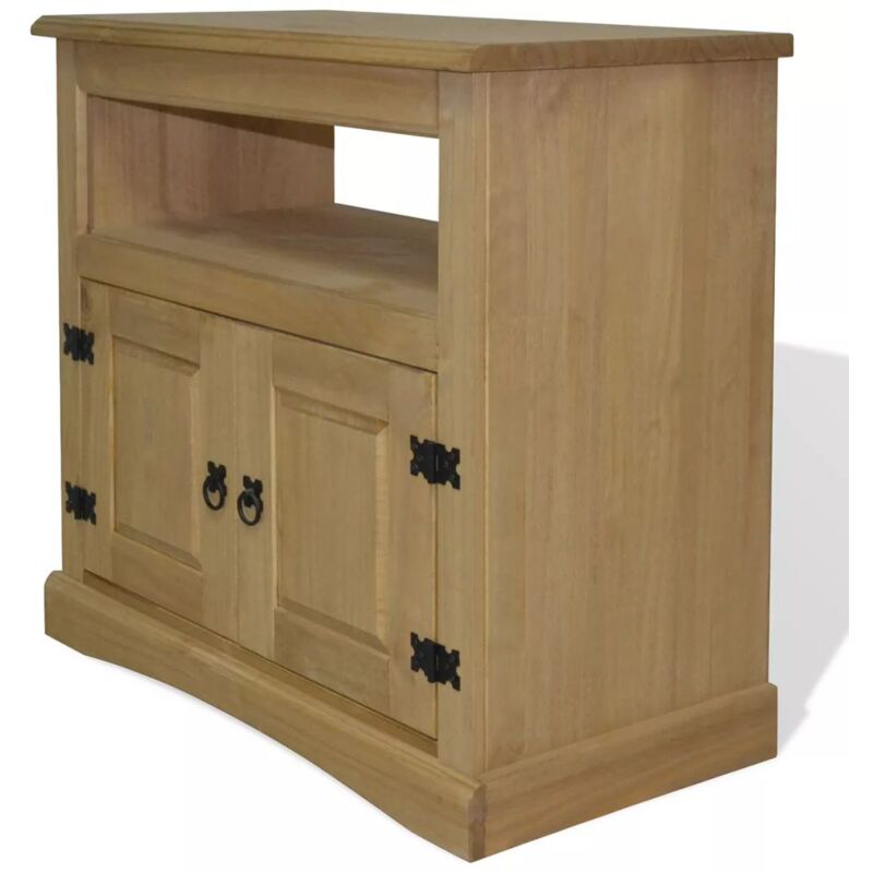 Meuble télé buffet tv télévision design pratique pin mexicain gamme corona 80 cm