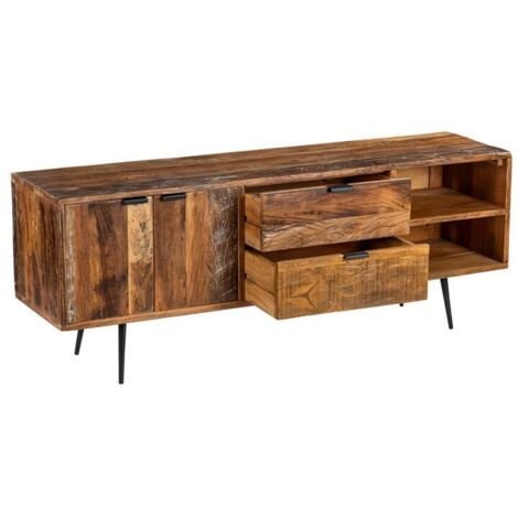Meuble télé en bois recyclé industriel MELISSA 160cm - 160x40x60 cm - Kayu Meuble