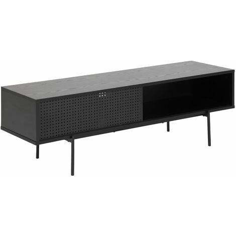 Meuble TV 1 porte coulissante et 2 niches de rangement ARIA