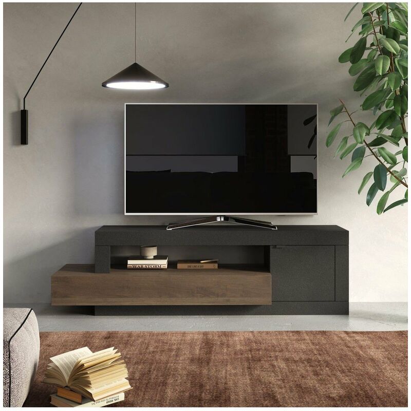 Calicosy - Meuble tv 1 porte et 1 tiroir Journey - L160 cm