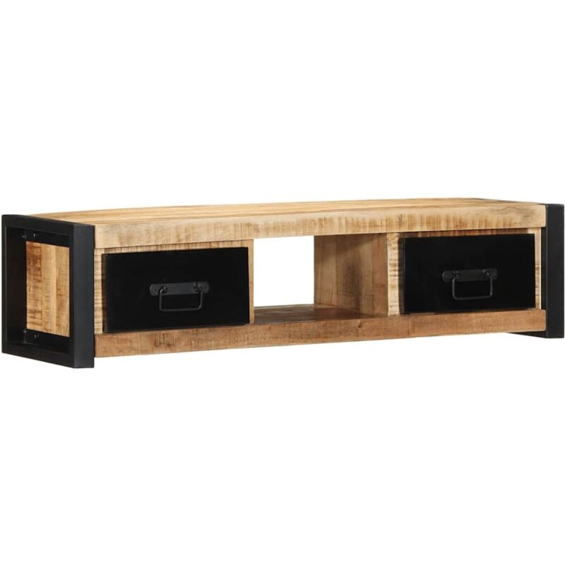 Vidaxl - Meuble tv 100x30x25 cm bois massif de manguier brut