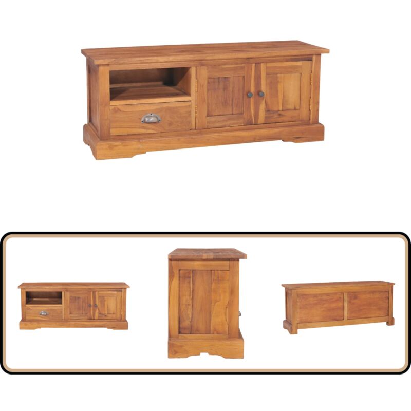 Vidaxl - Meuble tv 100x30x40 cm Bois de teck solide - Meubles Tv - Meuble Tv - Meuble Tv Colonial - Meuble Tv Bois - Meuble Tv Teck