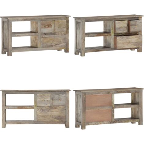 Meuble TV 100x30x55 cm Bois de manguier massif - Bois de manguier - Meuble de salon