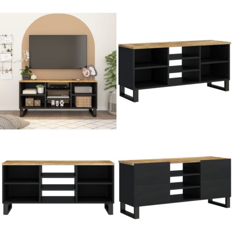 Meuble TV 100x33x46 cm bois de manguier et d'ingénierie - Meubles Tv - Meuble Tv - Support Tv - Unité Tv - Meuble Salle Séjour - Home & Living
