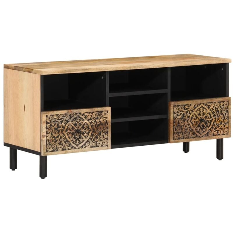 Vidaxl - Meuble tv 100x33x46 cm bois massif de manguier