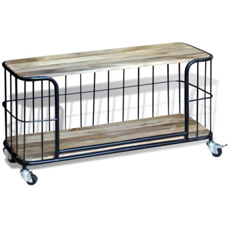 Meuble TV 100x40x45 cm Bois de manguier massif vidaXL