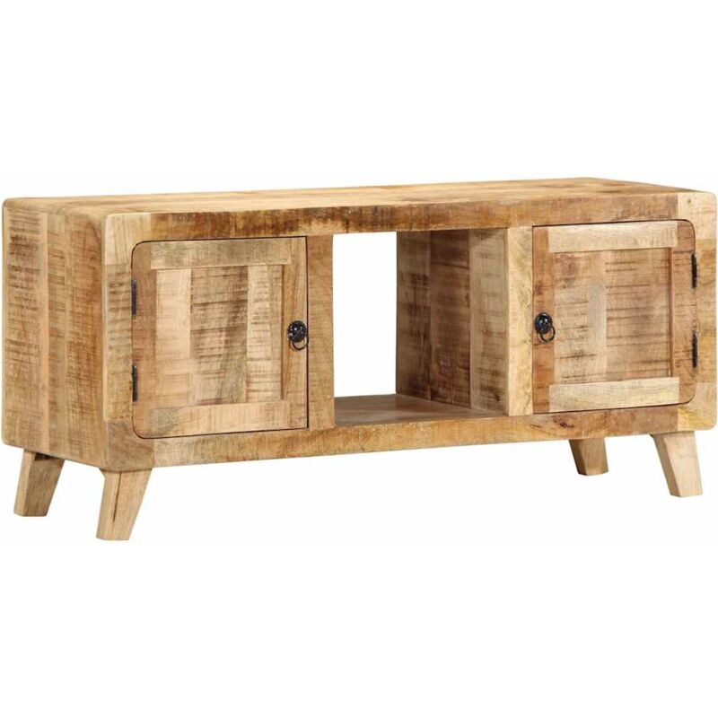 Vidaxl - Meuble tv 105x46x32 cm bois massif de manguier brut