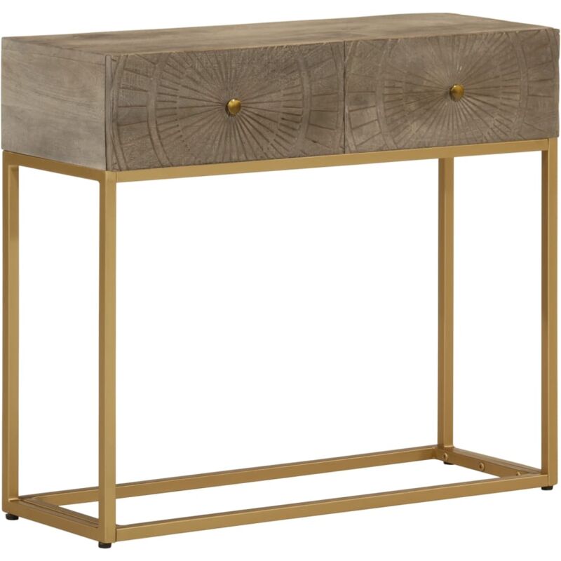 Vidaxl - Table console 90x30x76 cm bois massif de manguier et fer