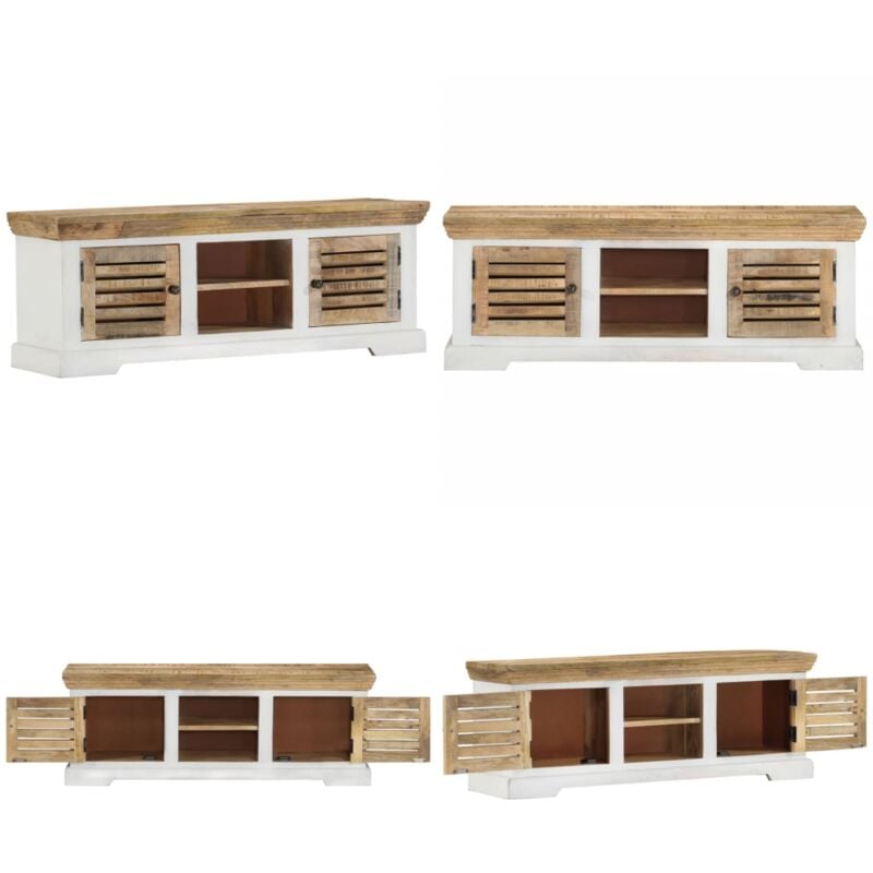 Vidaxl - Meuble tv 110x30x40 cm Bois massif de manguier - Meubles Tv - Meuble Tv Rustique - Meuble Tv Bois Massif - Meuble Tv Design - Buffet Tv