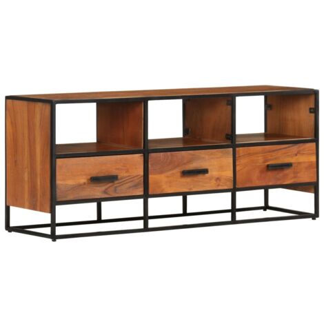 Meuble TV 110x30x45 cm Bois d'acacia massif vidaXL
