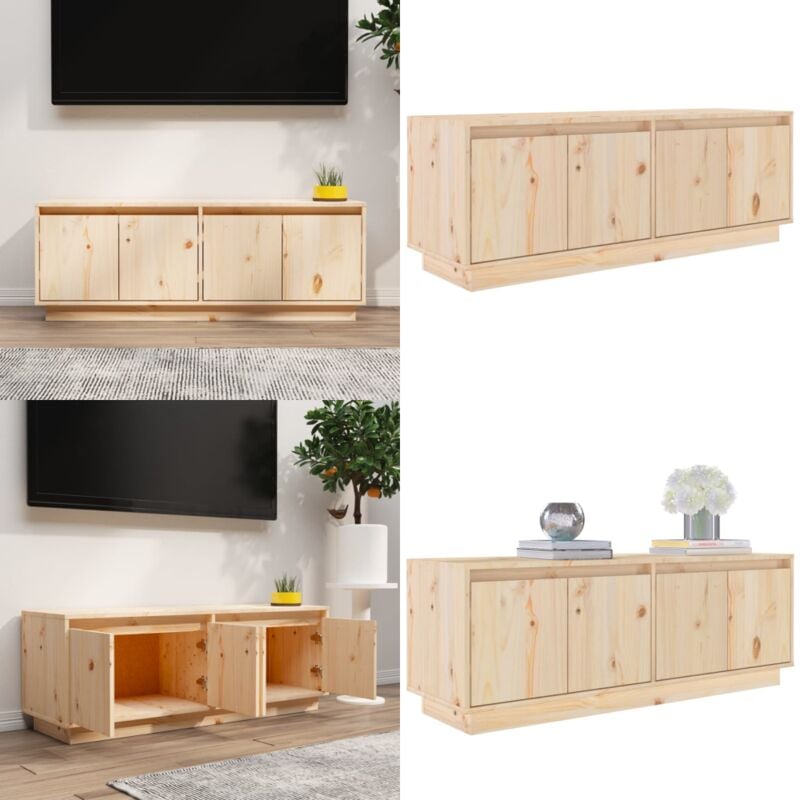 Vidaxl - Meuble tv 110x34x40 cm Bois de pin massif - Meubles Tv - Meuble Tv - Armoire Tv - Télévision - Bois De Pin - Home & Living