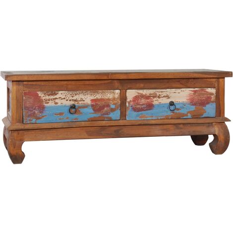 Meuble TV 110x35x40 cm Bois de teck recyclé vidaXL