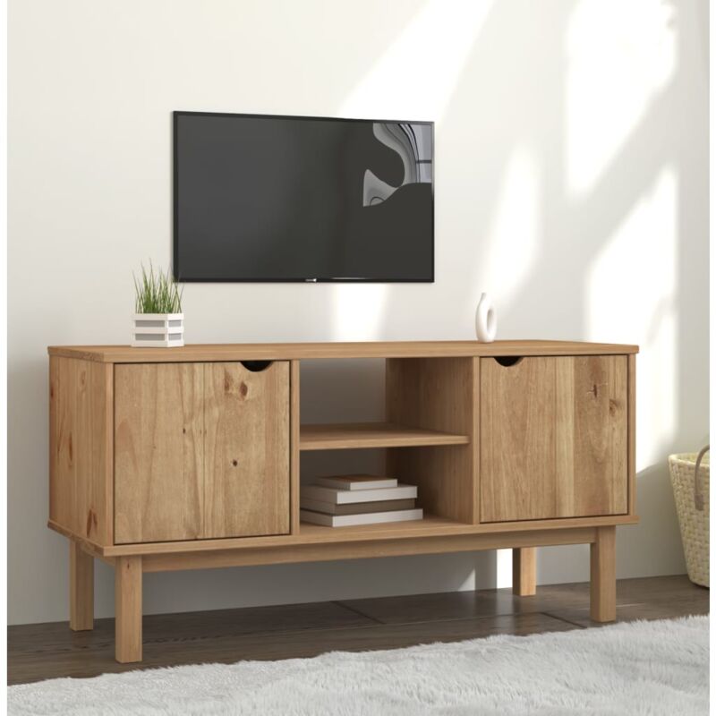 Meuble TV OTTA 113,5x43x57 cm Bois de pin massif vidaXL