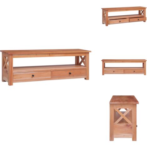 Meuble TV 115x30x40 cm Bois d'acajou massif vidaXL