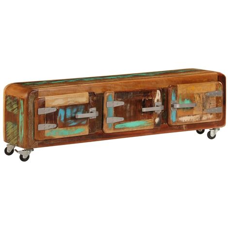 Meuble TV 120 x 30 x 37 cm Bois de récupération massif