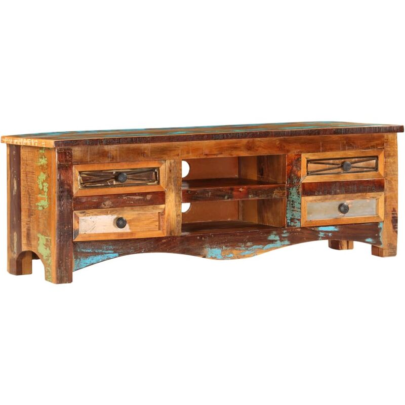 Vidaxl - Meuble TV 120 x 30 x 40 cm Bois de récupération massif