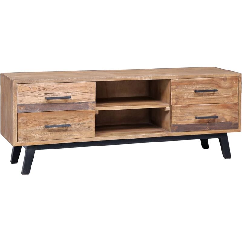 Meuble TV 120 x 30 x 45 cm Bois de teck solide
