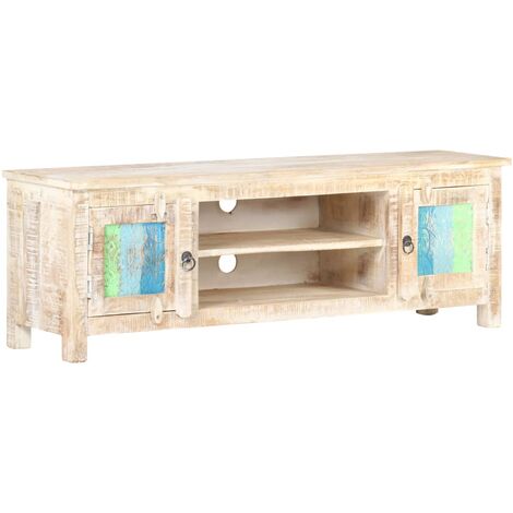 Meuble TV 120x30x40 cm Bois d'acacia brut vidaXL