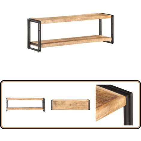 Meuble TV 120x30x40 cm Bois de manguier brut - Meubles Tv - Meuble Tv Industriel - Meuble Tv Bois - Meuble Tv Design - Étagère Murale