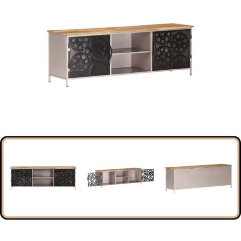 Meuble TV 120x30x40 cm Bois de manguier brut - Meubles Tv - Meuble Tv - Meuble Tv Design - Meuble Tv Industriel - Meuble Tv Bois