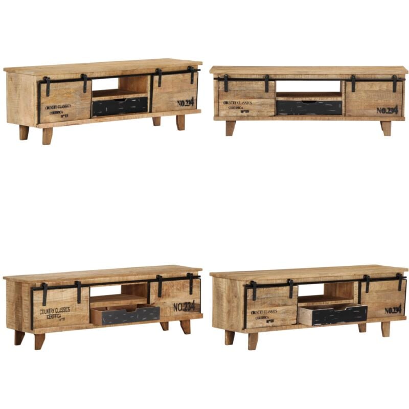 Vidaxl - Meuble tv 120x30x40 cm Bois massif de manguier - Meubles Tv - Meuble Tv - Buffet - Meubles De Salon - Mobilier Moderne - Home & Living
