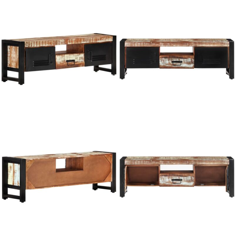 Vidaxl - Meuble tv 120x30x40 cm Bois massif de récupération - Meuble Tv - Meuble Industriel - Meuble Vintage - Mobilier Rustique - Rangement Tv