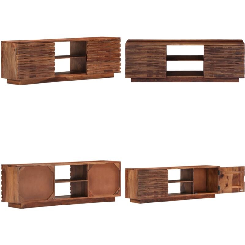 Meuble TV 120x30x40 cm Bois solide - Meubles Tv - Meuble Tv - Meuble Audio - Rangement Tv - Console Tv - Home & Living