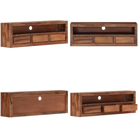 Meuble TV 120x30x40 cm Bois solide - Meubles Tv - Meuble Tv - Meuble Audio - Rangement Tv - Console Tv - Home & Living