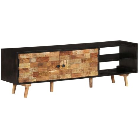 Meuble TV 140x30x45 cm Bois de manguier brut et d'acacia massif vidaXL