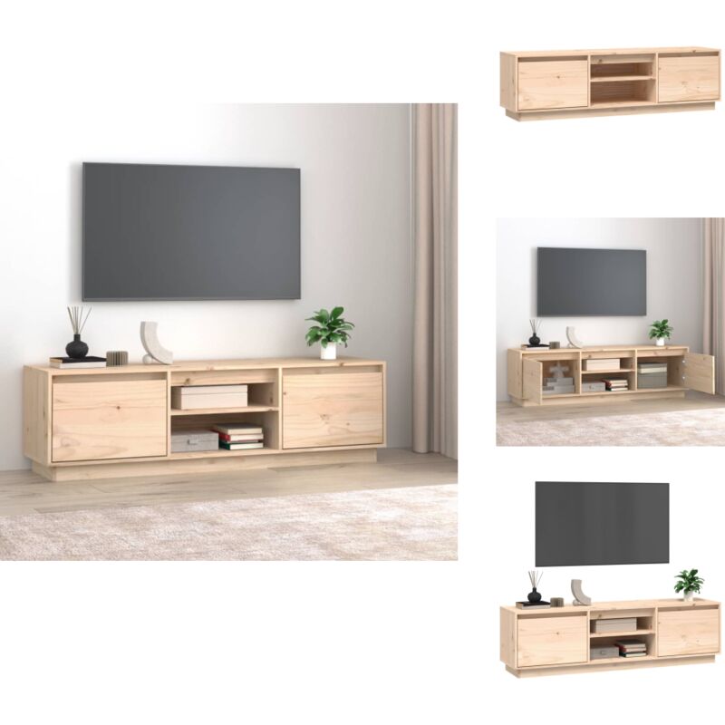 Vidaxl - Meuble tv 140x35x40 cm Bois de pin massif - Meuble Tv - Meuble Téléviseur - Meuble Bois - Meuble Pin - Rangement Tv