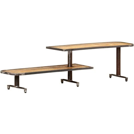 Meuble TV 160x30x40 Bois de manguier massif Kizzo 160