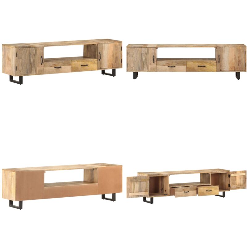 Meuble TV 160x30x45 cm Bois massif de manguier - Meubles Tv - Meuble Tv - Armoire Tv - Armoire Stereo - Bois Massif - Home & Living