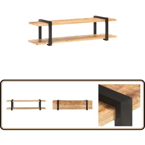Meuble TV 160x40x40 cm Bois massif de manguier brut - Meubles Tv - Meuble Tv Industriel - Meuble Tv Bois - Rangement Media - Support Tv