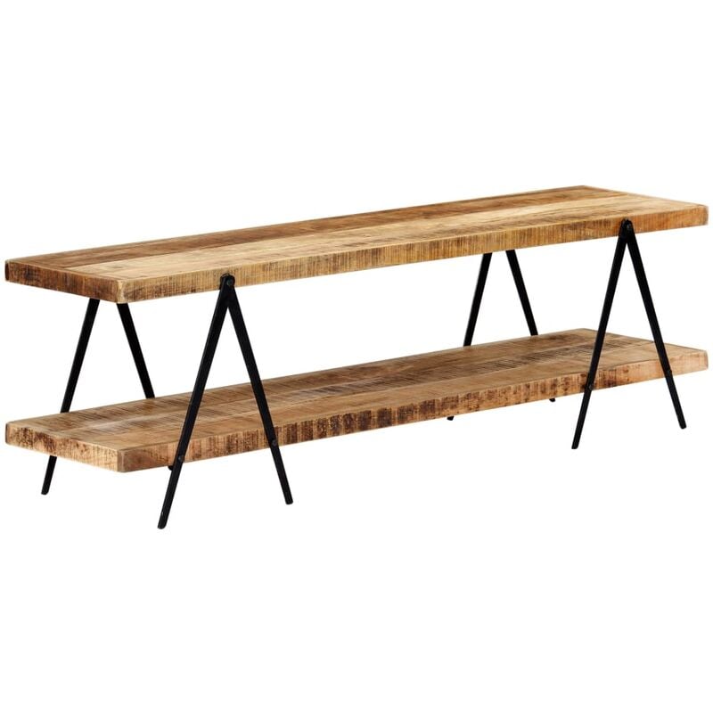 Vidaxl - légant armoire télévisée avec 2 étages et structure simple et élégante en fer