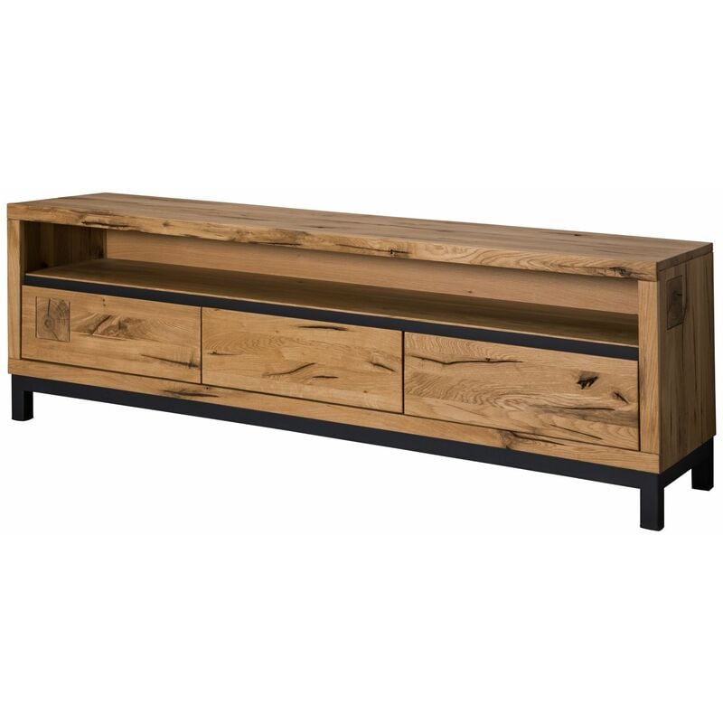 Massivmoebel24 - Meuble tv 170x40 Chêne sauvage huilé Bois naturel villanders 114
