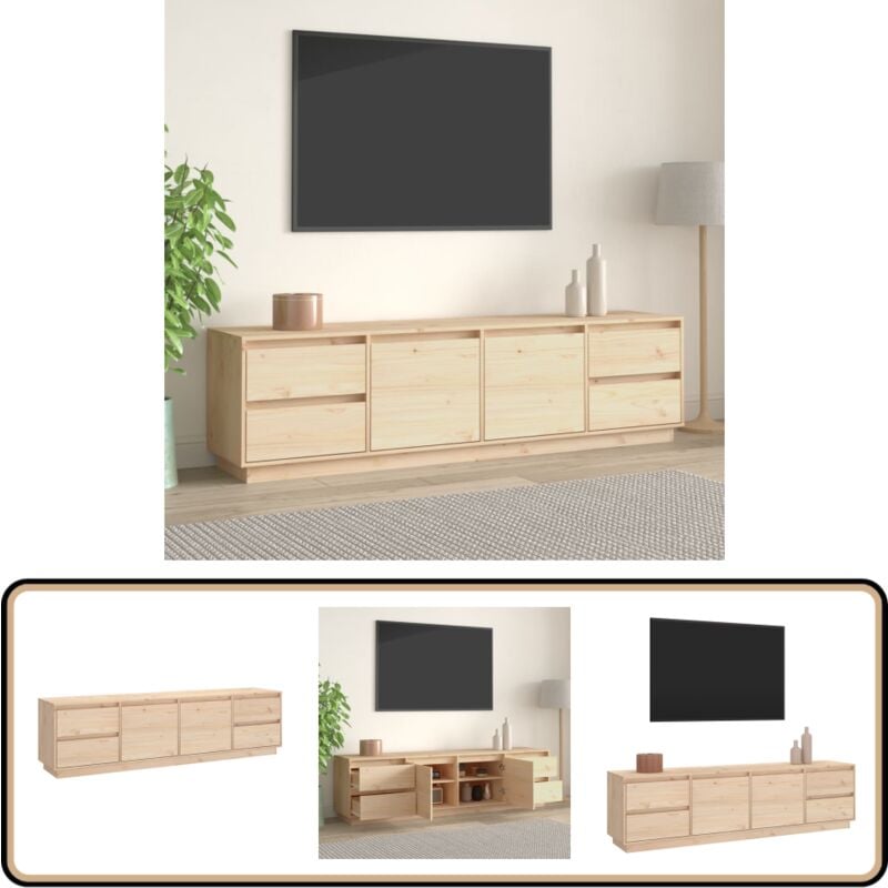 Vidaxl - Meuble tv 176x37x47,5 cm Bois de pin massif - Meubles Tv - Meuble Tv - Support Tv - Unité Tv - Bois De Pin