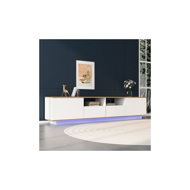 Meuble tv 180 cm Style Industrial - Meuble tv led de 16 cole