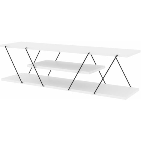 Meuble TV 2 niveaux design minimaliste CANAZ