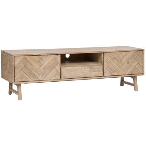 Meuble TV 2 Portes & 1 Tiroir "Aeris" 180cm Beige